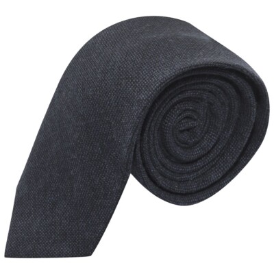 Highland Weave Krawatte dunkelblau, Herrenkrawatte