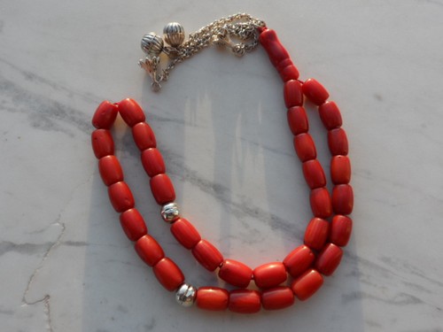 ANTIQUE GENUINE NATURAL RED CORAL ISLAMIC 33 PRAYER BEADS 26 GRAMS - Picture 9 of 12