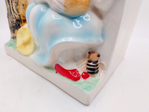 Vtg Little Miss Muffet Planter Curds & Whey HF Co Artistically Hand Painted RARE - Picture 6 of 20