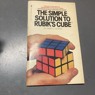 Simple Solution to Rubik's Cube Guide Book ~ Vintage Paperback James Nourse 1981