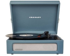 Crosley CR8017B-WB Voyager Turntable with Bluetooth in/Out and Speakers, Blue