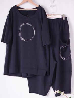 Bella Blue Trousers Tunic Co Ord Set Navy Blue Barrel Quirky 18/20 - B318+B319