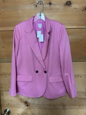 J. Crew School Boy Double Breasted Blazer Bubble Gum Pink Size 4