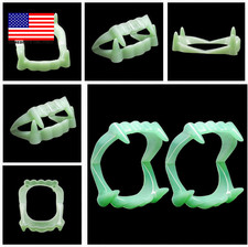 2Pcs Vampire Teeth Fangs Glow in the Dark Plastic Fake Vampire Teeth  2Pcs Sharp
