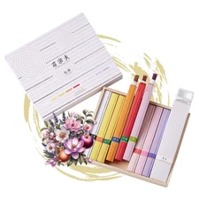 Hasegawa Assorted Japanese Incense Set - 9 Varieties with Milky White Long In...