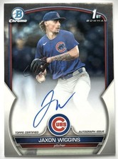 2023 Bowman Draft - Chrome Prospect Autographs Jaxon Wiggins #CDA-JWG (AU, RC)