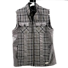 Civil Society We the People Wool Blend Vest Men's Size L arge Gray Mock Collar