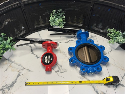 #ad 2 QTY BULK 2” Camp;C Series LN200 Water Style Butterfly Valve amp; FNW 5” DN125 NEW $265.00