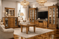 Wohnzimmer MöBel Set Tv Lowboard 2X Vitrinen Couchtisch 2X Sessel