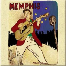 Elvis Presley Fridge Magnet Memphis new Official 76mm x 76mm
