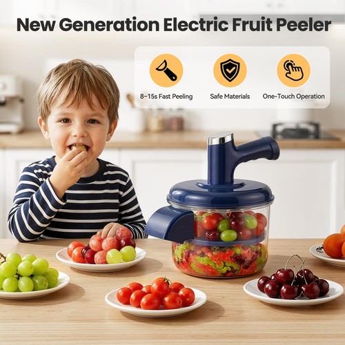 Electric Grape Garlic Peeler Machine, Automatic 7.8 x 6.3 x 7.6 inches, Blue - 第 3/7 張圖片