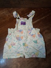 Vintage Oshkosh Girls Short Overalls 3T USA Made