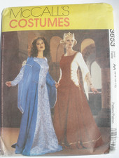 McCall's 3653 Renaissance Medieval Costume Gown Dress Pattern Misses 6-12 Uncut