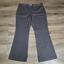 Simply Vera Vera Wang Womens 14 Dress Pants Gray Flare Altered Hem Professional