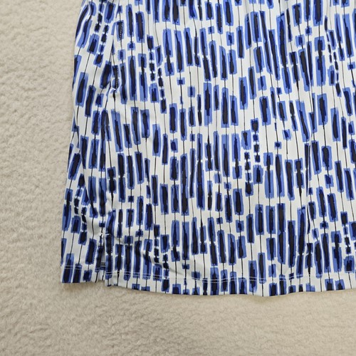 Falda corta Izod para mujer golf tenis patrón abstracto azul negro blanco talla M - Imagen 2 de 11
