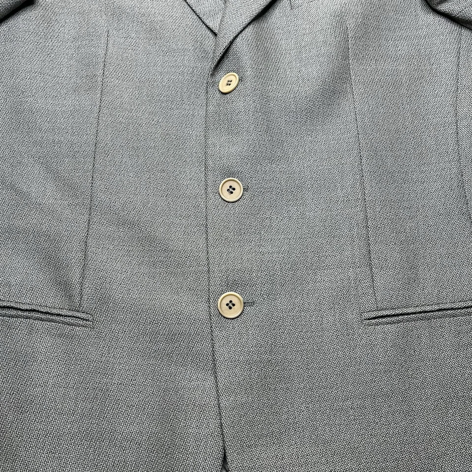 Blazer Giorgio Armani Mani Saks Fifth Ave 3 Botones Mezcla Lana Verde Hombres Talla 42R Foto 4 de 4