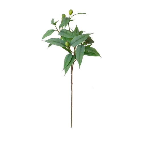 Artificial Eucalyptus Gumnut Fruit And Foliage Stem 84cm Green