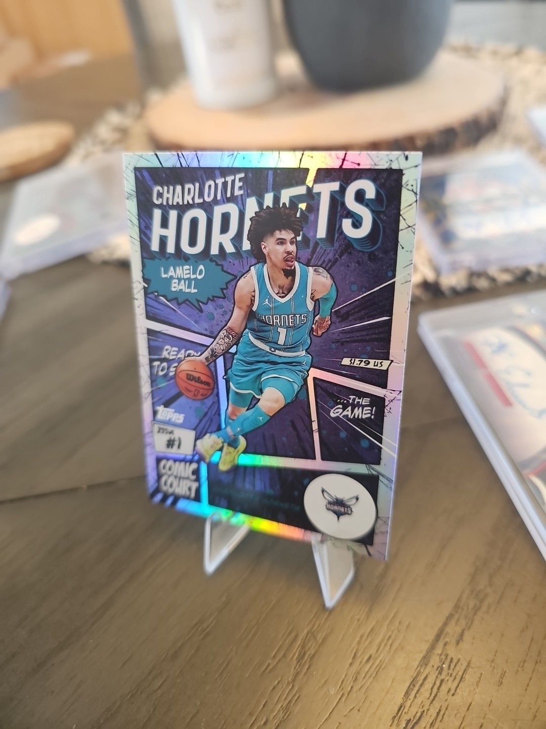 LaMelo Ball 2025-26 Topps SSP Comic Court Holo Insert #CC-10 Hornets Case Hit SP