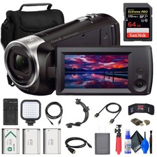 Sony HDR-CX405 HD Handycam 64GB Card Bag 2 x NP-BX1 Battery More