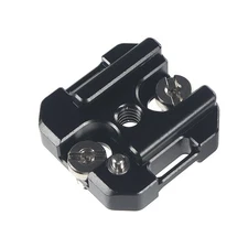 DSLR Camera Cage Aluminum Plate Cold Shoe Adapter Mount 1/4 ARRI Hole Monitor