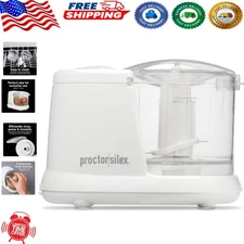 Efficient 1.5 Cup Mini Food Processor with Stainless Steel Blades & Easy Cleanup