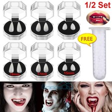 Realistic Vampire Teeth Fangs Halloween Cosplay Zombie Werewolf Teeth Horrific