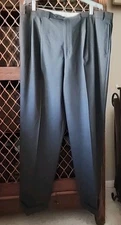 👔 EUC Ralph Lauren Total Comfort Dress Pants Charcoal Gray 40W x L32 💯% Wool