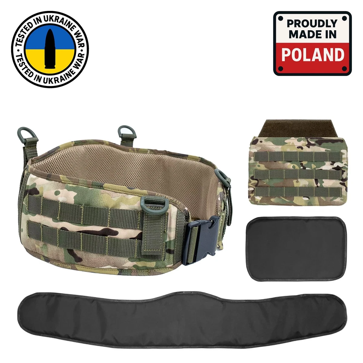 Bulletproof Ballistic Belt with Lower Abdomen Protection Armor
