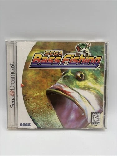 Sega Bass Fishing (Sega Dreamcast, 1999) Case Cracked At The Top.
