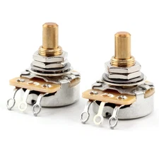 2x TAOT CTS 500K Pot 3/8” Short Solid Shaft Audio Taper 10% Tolerance