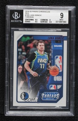 2019-20 Panini Chronicles Threads Red 33/149 Luka Doncic #100 BGS 9 MINT e0h