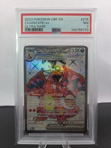 Pokemon TCG Charizard #215! PSA 7