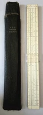 K & E Model N4058W Beginner's SLIDE RULE in Case Made in U.S.A. FREE SHIPPING