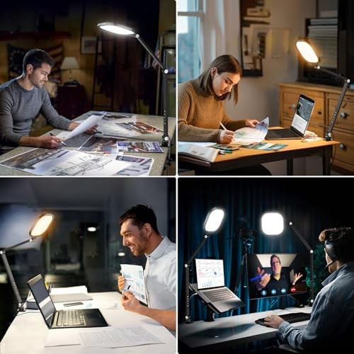 2 Packs Led Desk Lamps for Home Office, 1200LM Dimmable Clamp Black - 2 Packs - Picture 3 of 6