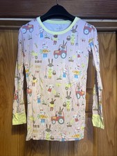 Little Sleepies Bunny Carrot Easter PJ top Only 12/14 Girls Bamboo Pink