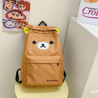 Kawaii Bear Rilakkuma Backpack Large Capacity Stylish Student School Bag