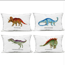 Educational Dinosaur Throw Pillows by Brett Blumenthal - Set of 4