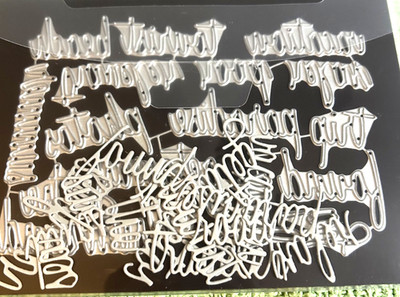 Sizzix 18 Thinlits Die Set, ''Vacation Words: Script'' by Tim Holtz  661288
