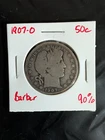 1907-O Barber Half Dollar Average Circ 90% Silver