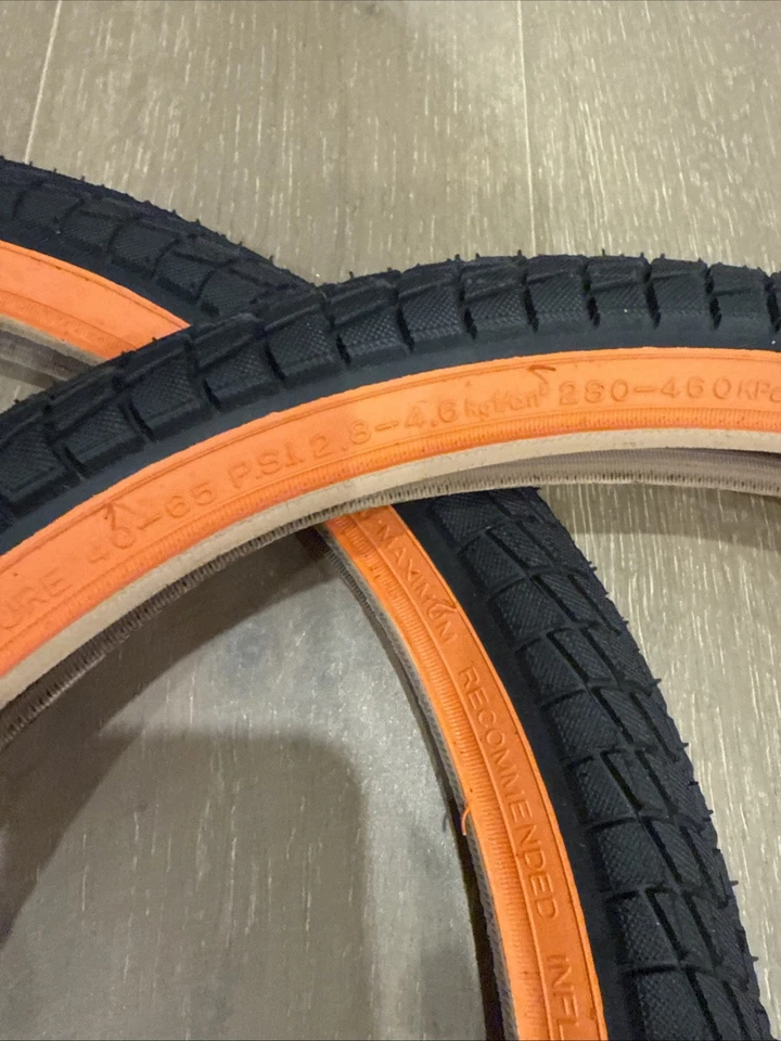 Новые велосипедные шины Kenda Kontact 20 дюймов BMX оранжевые черные 20x1,95 BMX - Изображение 4 из 4