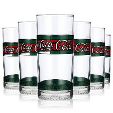 6x Bicchiere Coca Cola 0,2l Bicchiere Limonata Tiffany Edizione Retrò Versione 2