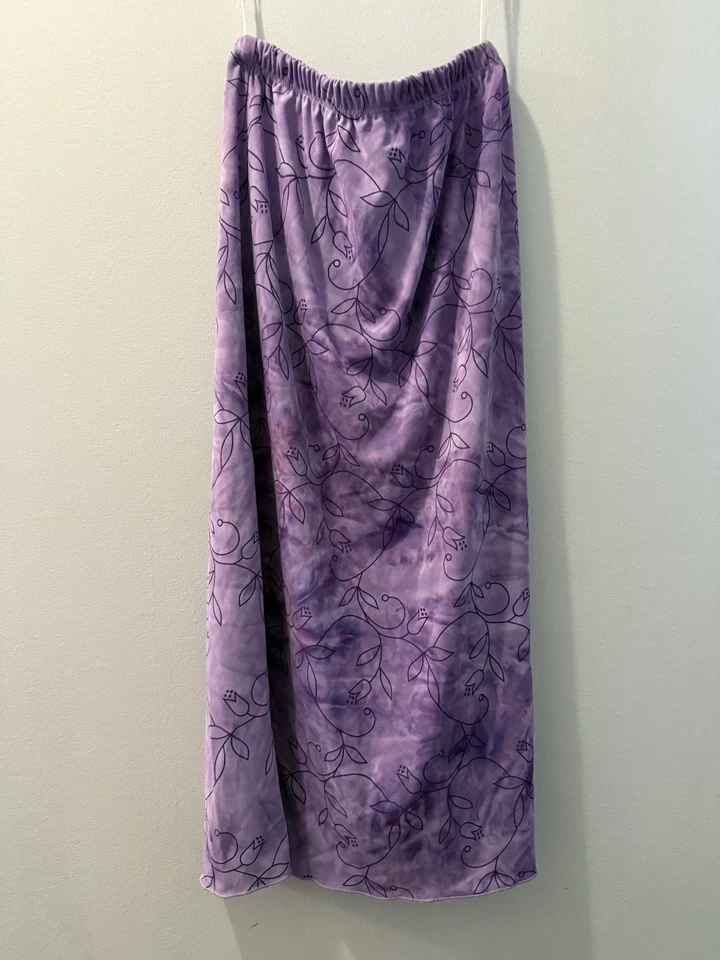 Vintage 90s My Michelle lavender purple floral maxi skirt Sz 14 Made In USA - Image 2 of 4