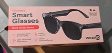 New WeariQ Wireless Smart Glasses Bluetooth, Black Polarized Lenses,