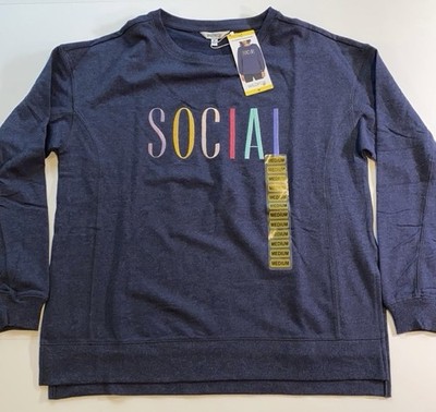 Wildfox Medium Statement Sweatshirt Crew Neck Pullover Social Top New (T)e