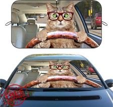 XAVOY Cat Windshield Sunshade 59" x 31.5" Sedan SUV