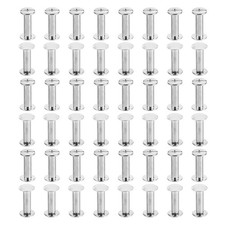M5x18mm Chicago Screws, 50 Sets Brass Chicago Screw Phillips Binding, Silvery