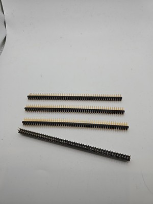 4x Stiftleisten 2-reihig RM 2,54mm gerade 100-polig (50 Pole Pro reihe) (Kl23-2)