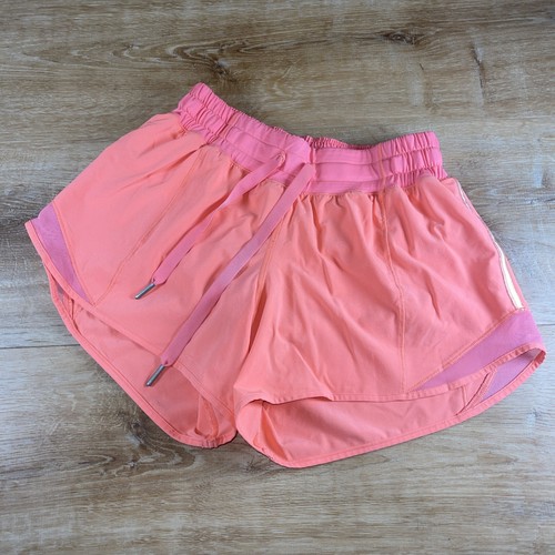 Lululemon Hotty Hot Low-Rise Lined Shorts in Sunset Orange Size 4