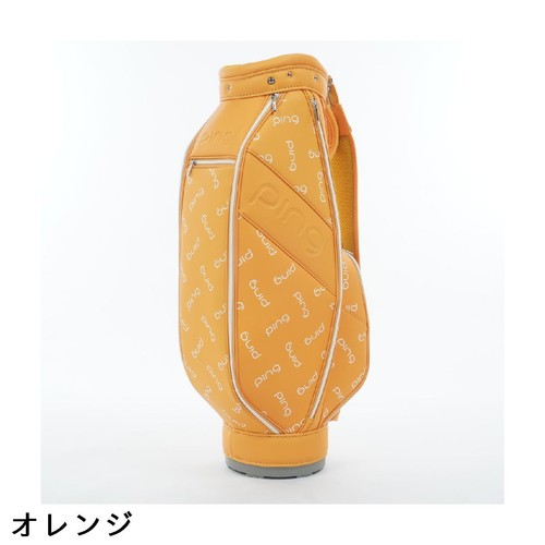 Ping Micro Monogram PING Monogram Caddy Bag Orange Ladies Synthetic Leather Polyurethane ...