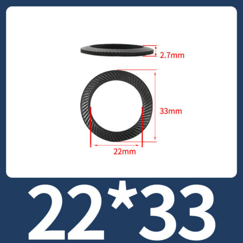 Arandelas de bloqueo doble lado junta antideslizante de acero métrica M2.5 - M42 - Imagen 36 de 42